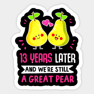13 Years Anniversary 13th Year Anniversary Gift Idea for Her Sticker